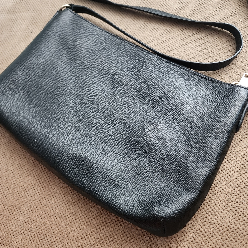 Coach Black Leather Crossbody with Gold Logo - Picture 5 of 15